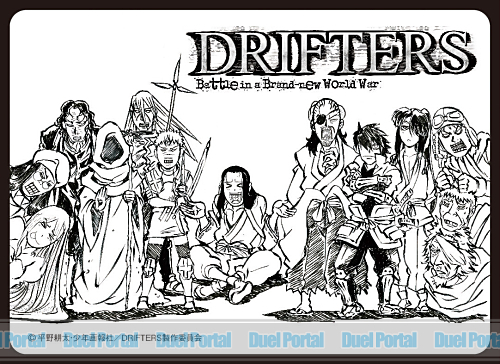 Tvアニメ Drifters がスリーブ化 島津豊久 織田信長 那須与一 そしてコミカルなイラストを商品化 Duelportal