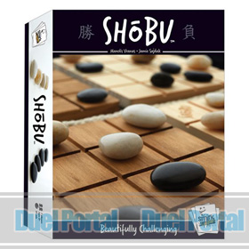 素朴で美しいコンポーネントの2人用のアブストラクトゲーム Shōbu 勝負 Duelportal
